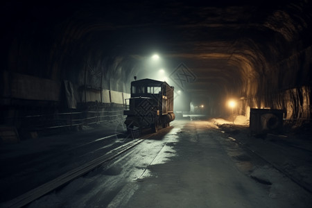 矿洞隧道背景图片