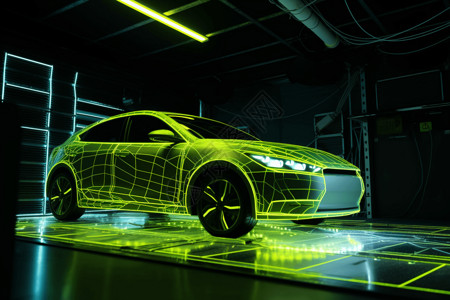 电动汽车性能测试背景图片