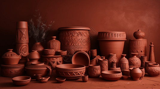 陶瓷器皿背景图片