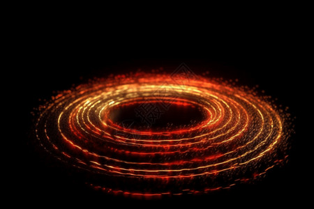 红色光环粒子光环设计图片