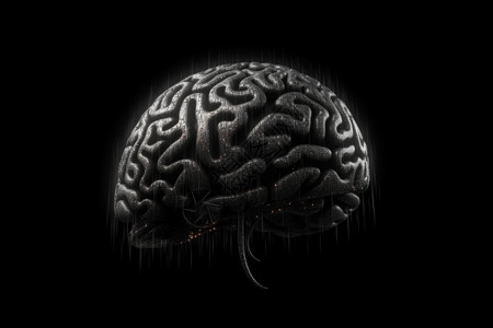 3D人脑模具背景图片