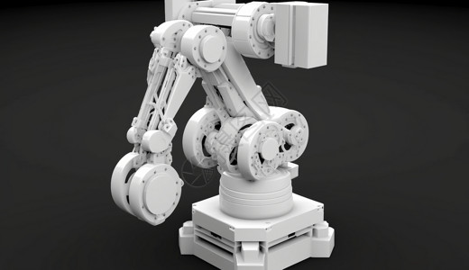 白色工业金属机械臂背景图片