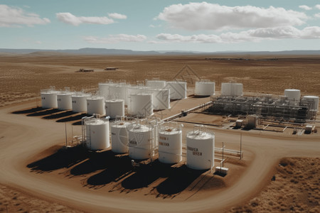 氢气基础储罐设施背景图片