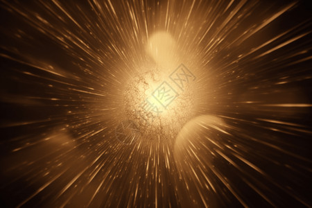 粒子迸发金色粒子光线插画