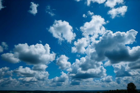 蓝天白云风景背景图片