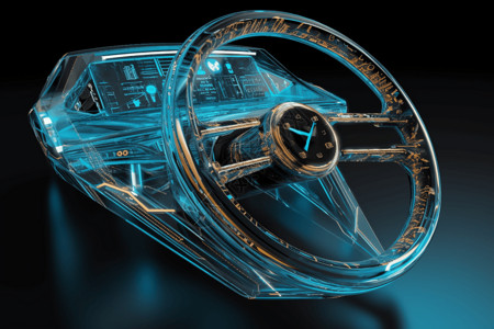 未来汽车方向盘图片