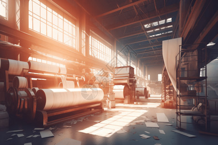 造纸厂里的设施背景图片