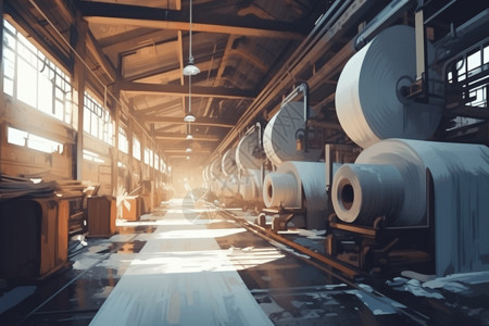 明亮的造纸厂背景图片