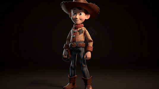 牛仔服装身穿牛仔的游戏角色设计图片