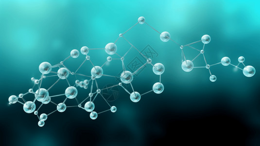 简单分子结构背景背景图片