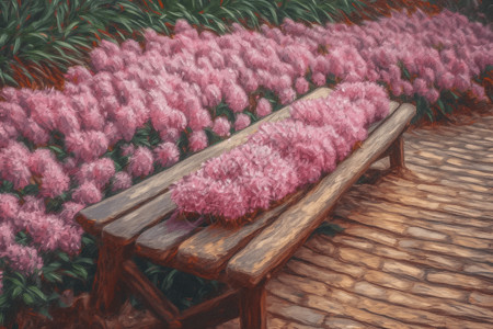 花园中粉红色风信子图片