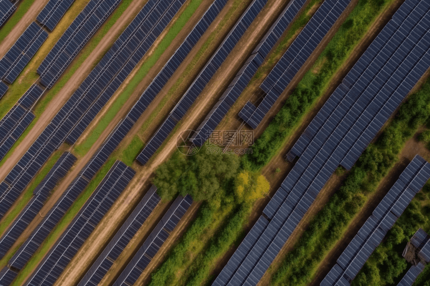 太阳能农场俯视图图片