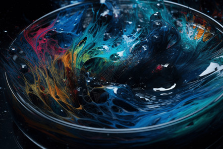 塑料碗3D流体抽象背景设计图片