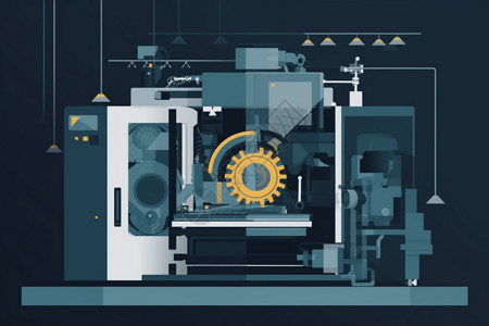 齿轮科技工作人工智能技术插画