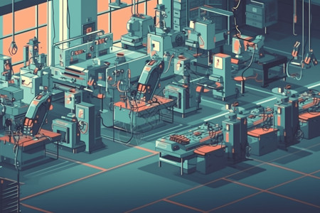 自动化机械生产背景图片