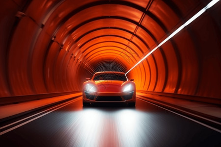 隧道中的汽车背景图片