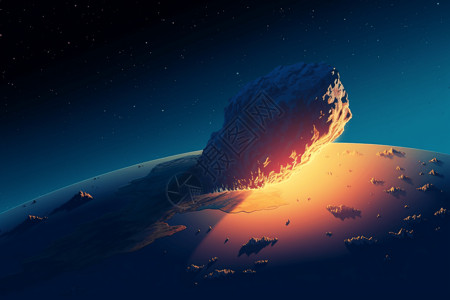 银河系行星彗星驶向地球背景