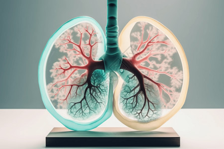 肺部医学模型背景图片