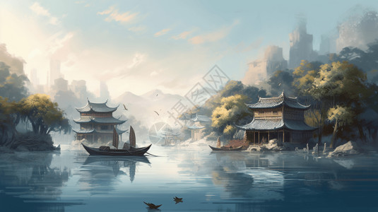中国杭州绘画高清图片