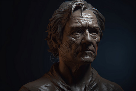 雕刻3D肖像背景图片