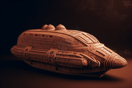 宇宙飞船的粘土模型背景图片