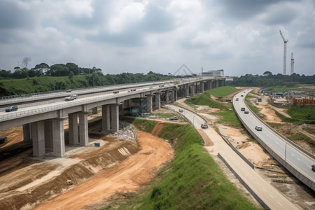 电子不停车收费系统高速公路收费站背景