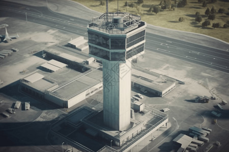 控制塔的建设背景图片