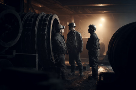正在工作的煤矿工人图片