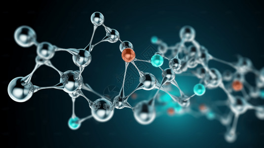 3D分子结构背景背景图片