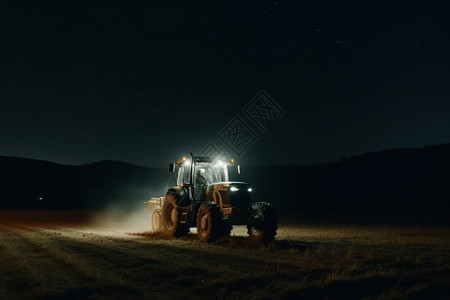 夜晚的农田图片