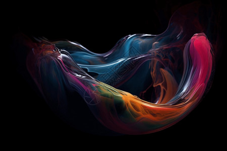 流体形式流体流动形式的彩色背景设计图片
