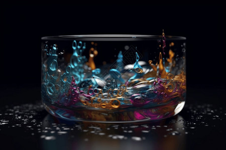 玻璃流体的3D动画背景图片