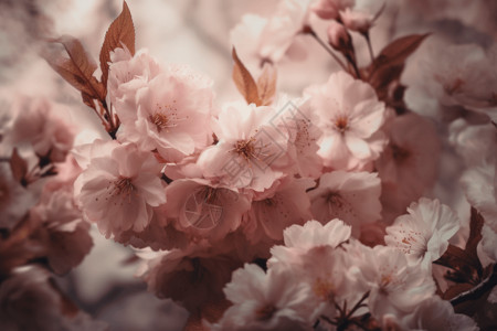 梦幻风格的樱花背景图片