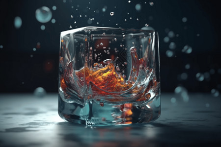 玻璃流体的的3D动画背景图片