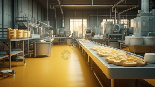 食品的工厂生产奶酪厂高清图片