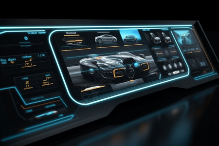模拟赛车设计简洁的车辆选择屏幕设计图片