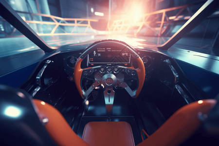 模拟赛车的座舱视图图片