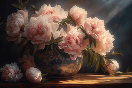 一幅美丽的牡丹花背景图片