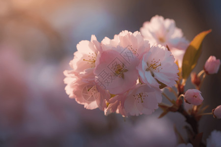 春天阳光下的樱花图片