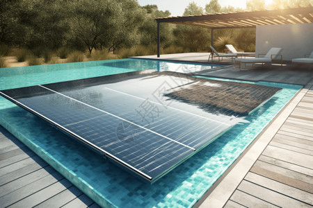 热水背景新能源太阳能热水系统设计图片