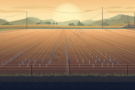智能灌溉系统插画图片
