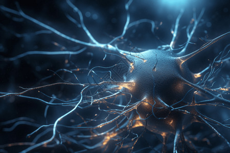 生物组织神经元细胞场景背景