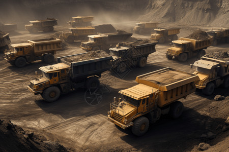 矿场里的卡车图片