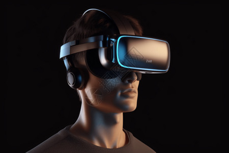 虚拟现实的3D模型背景图片