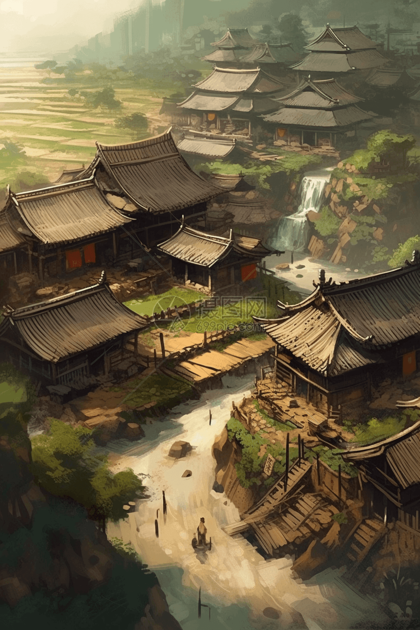 中国村庄图片