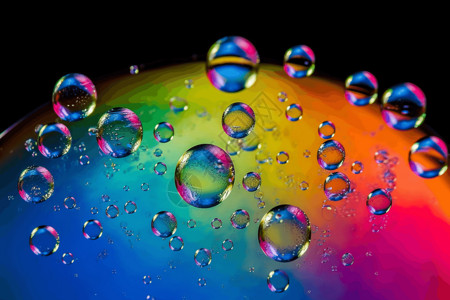 彩色肥皂泡背景图片