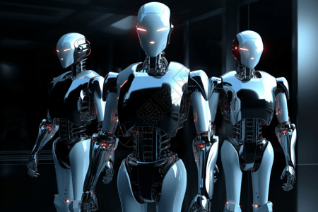 女性机器人保镖背景图片