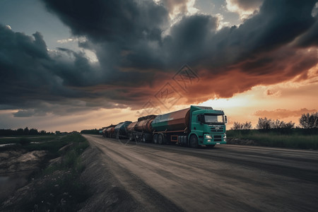 运输材料的重型卡车图片