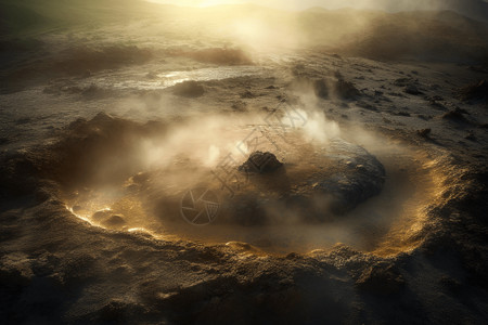 岩浆背景火山地形设计图片