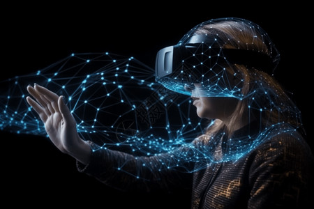 VR智能办公AR互动背景